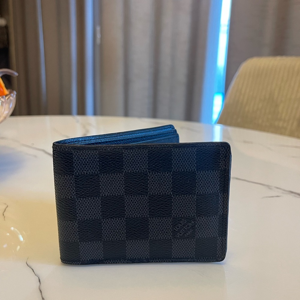 Luxury Louis Vuitton Black Checkered Wallet
